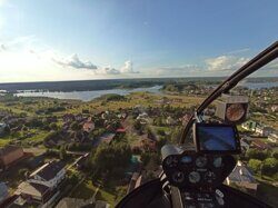 Полёт на вертолёте в яхт-клубе Буревестник